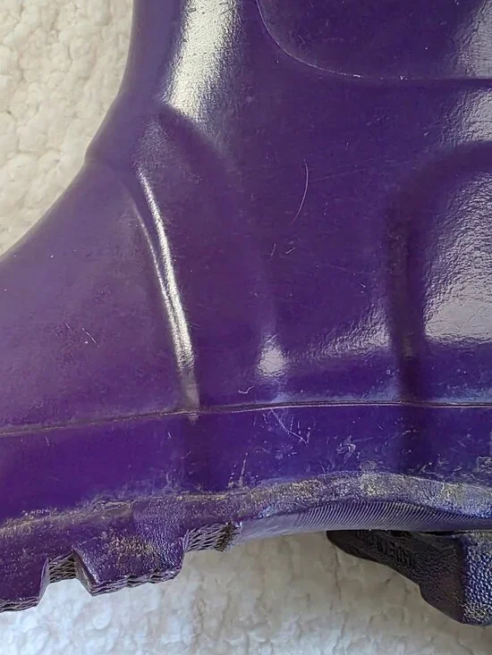 Hunter Purple Original High Gloss Waterproof Boots - Picture 5 of 7